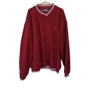 VTG Hotel Macdonald Varsity Tennis Fleece Pullover Sweater‎ Men's XL Red by SDI